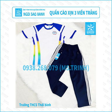 QUẦN CÀO 3 VIỀN TRẮNG - THCS THỚI BÌNH